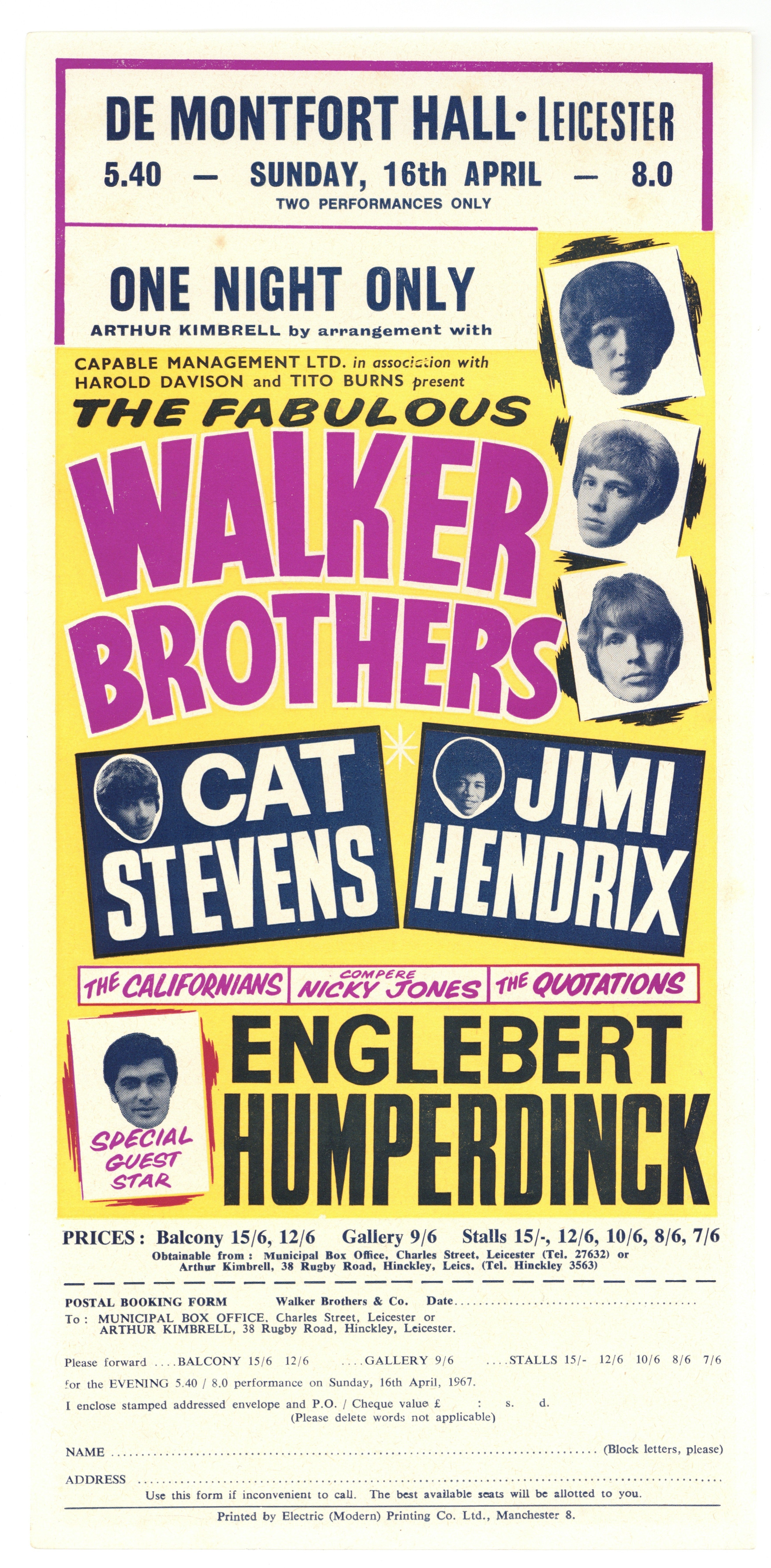 Concert Promotional Posters and Handbills