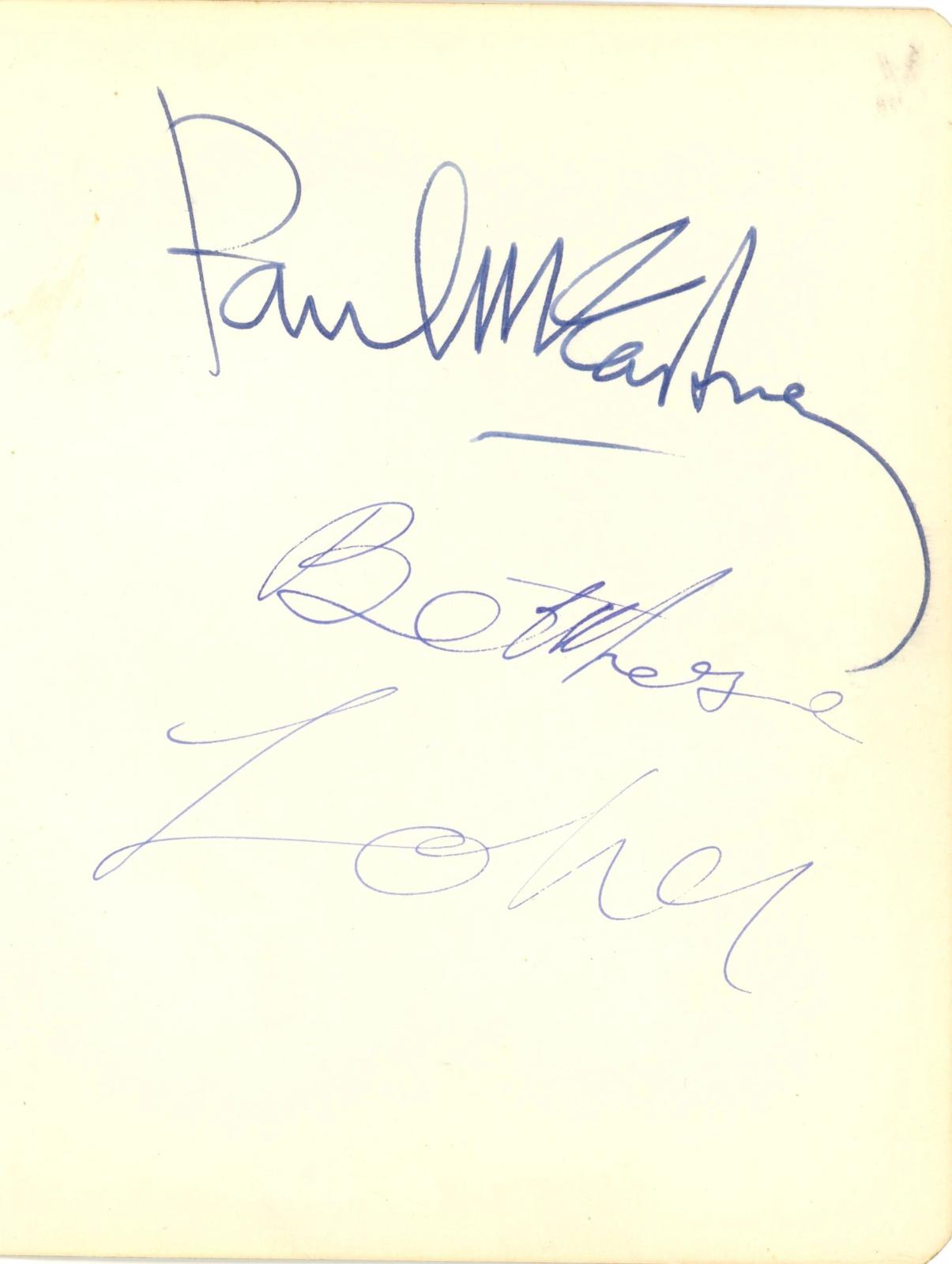 Paul McCartney Heathrow Airport Autograph, 1964