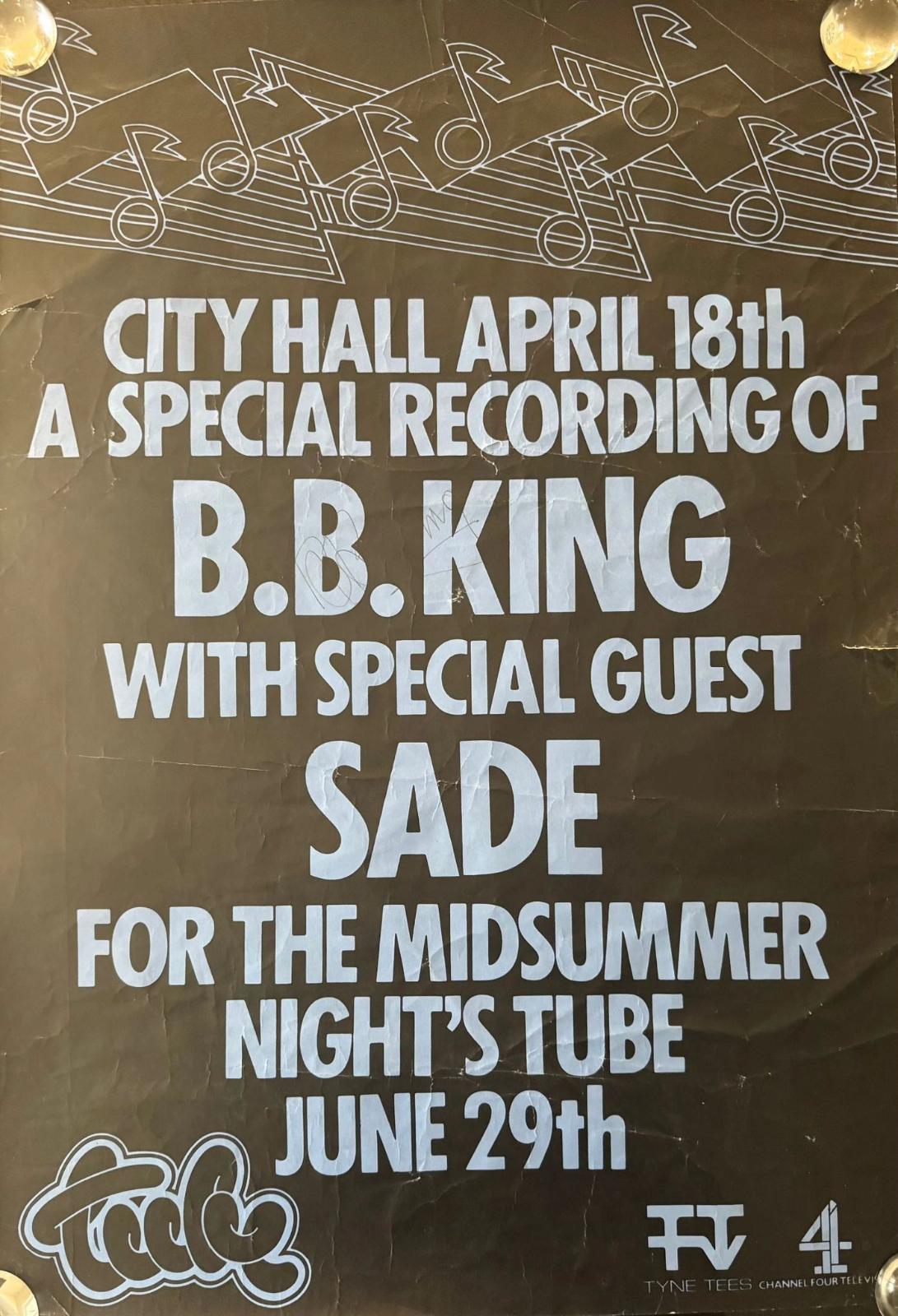 B.B. King Signed The Midsummer Night's Tube show Poster