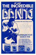 Signed B.B. King Concert handbill 1974