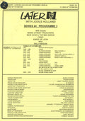 BBC script for later with Jools Holland series 24 programme 3 featuring Manic Street Preachers 2004