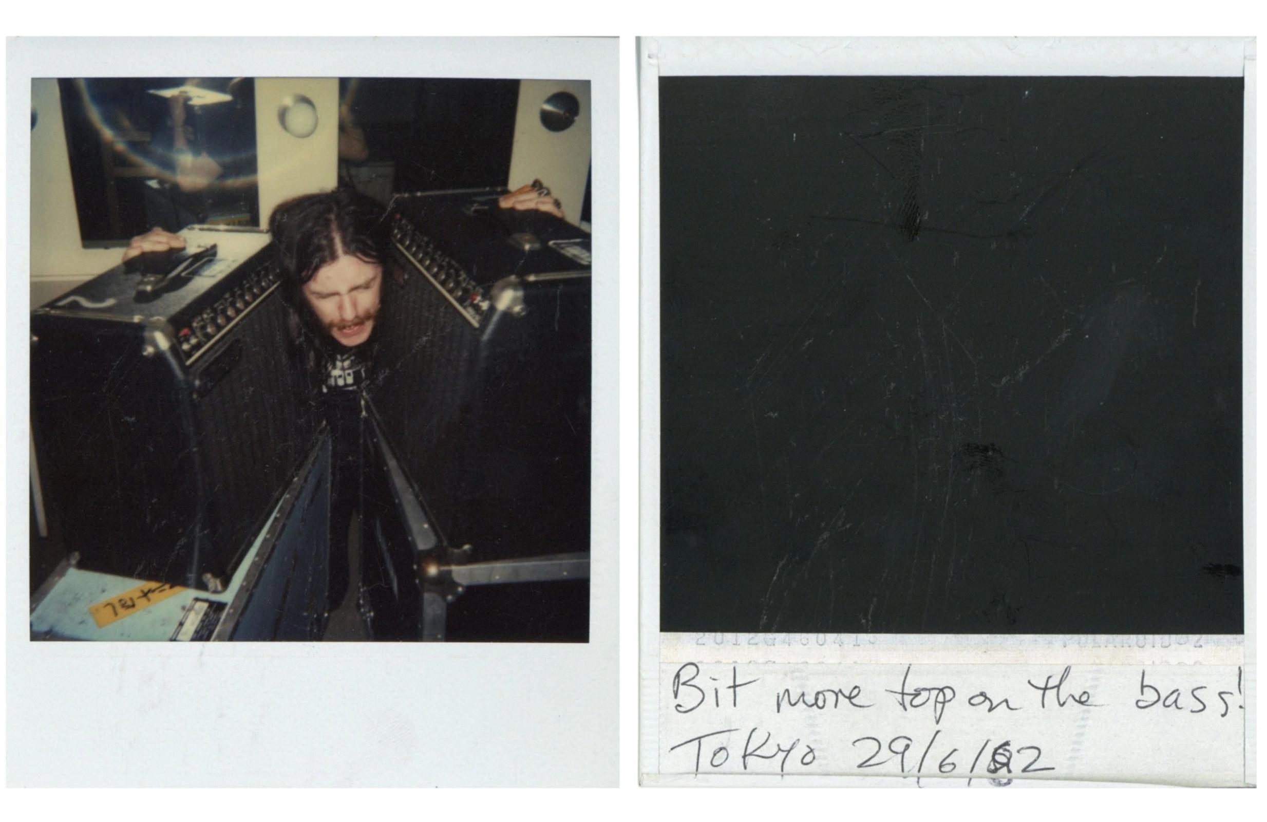 Lemmy Kilmister hand annotated polaroid