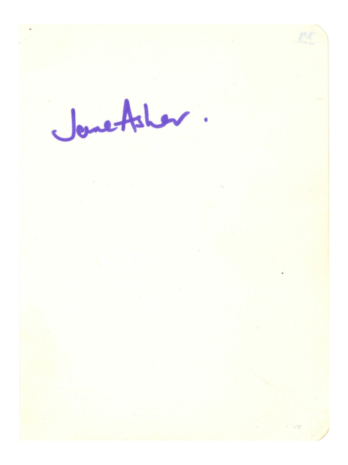 Jane Asher Autograph 1964
