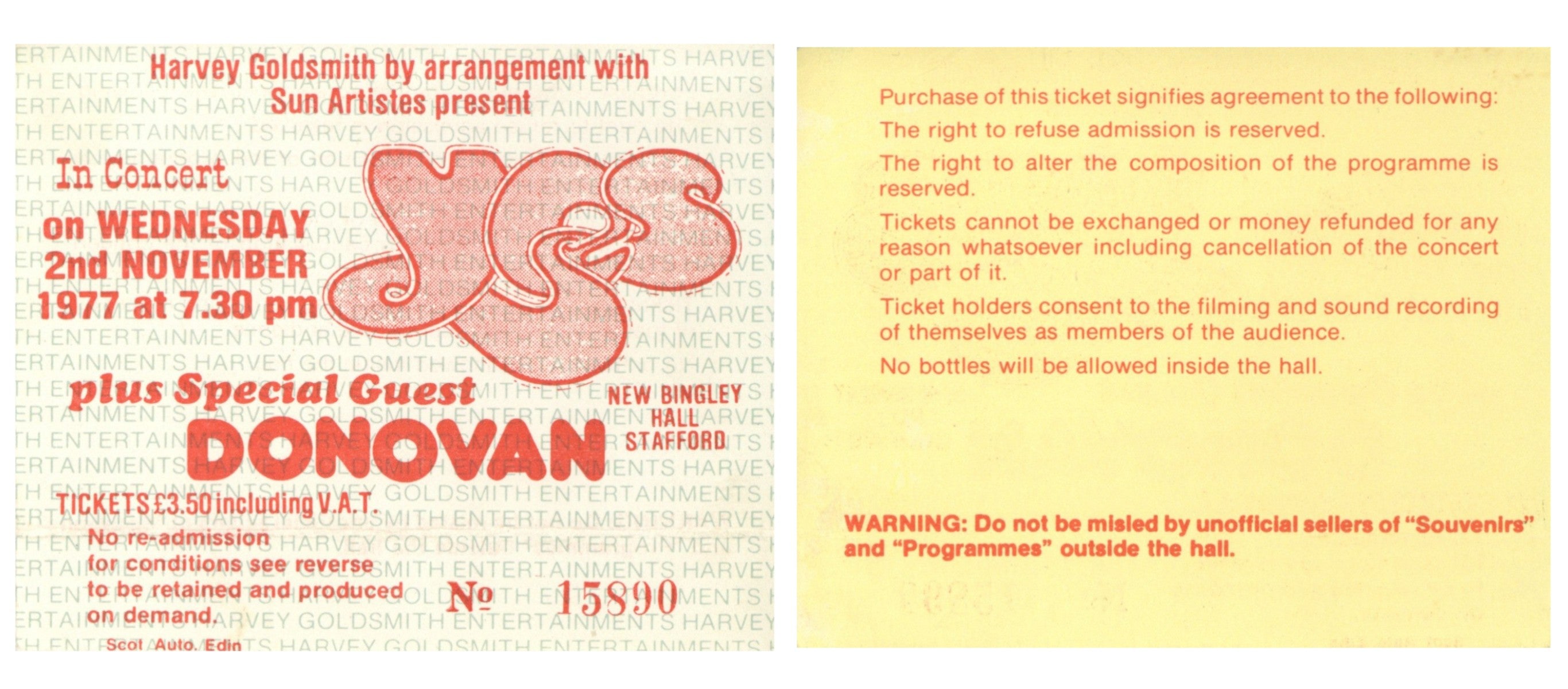 Yes, concert ticket stubs 1977