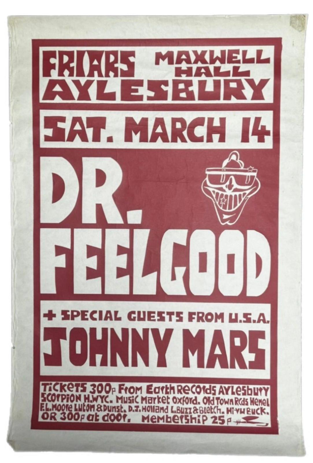 Dr Feelgood Frias Aylesbury concert poster 1981