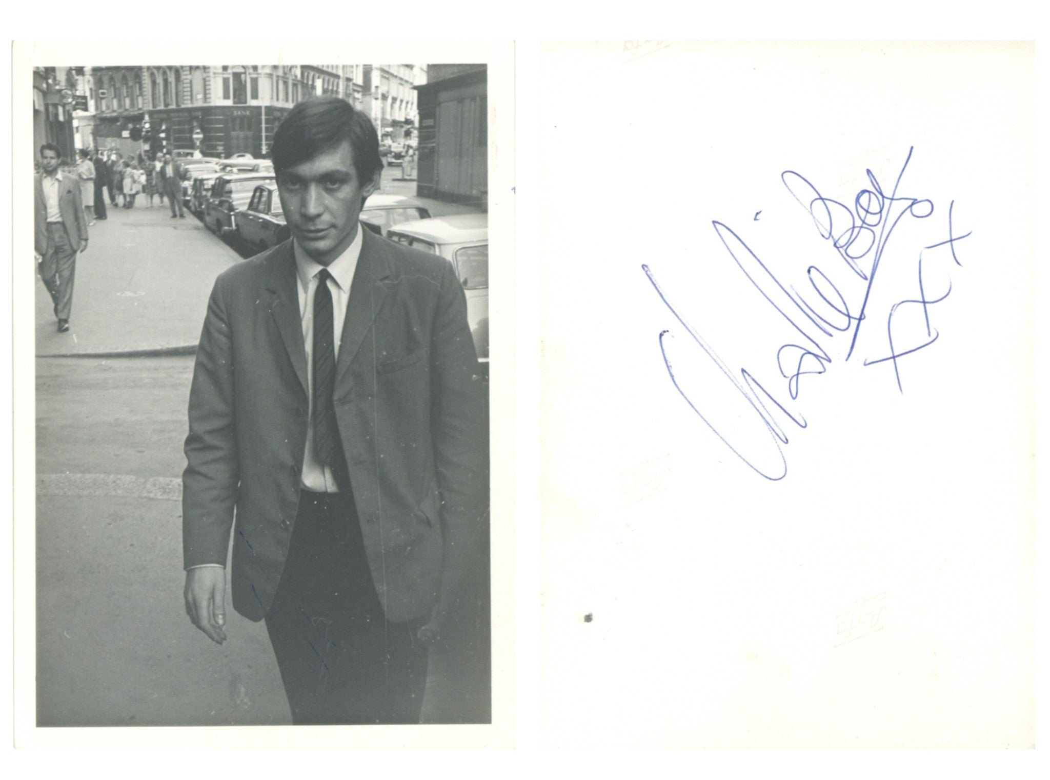 Charlie Watts signed Snapshot, Ken Colyers Jazz Club 1963