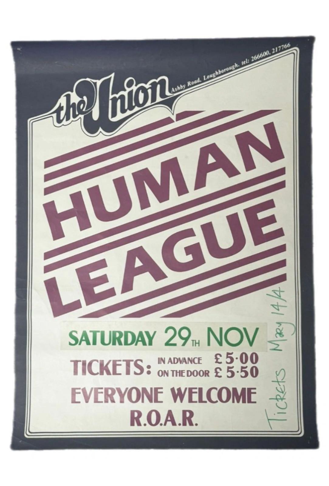 The Human League Concert Poster 1986