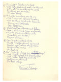 John Lennon Handwritten Manuscript Poem for “Bernice’s Sheep” from “A Spaniard in the Works” 1965