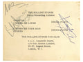 Rolling Stones signed Decca Records Promo Card 1963