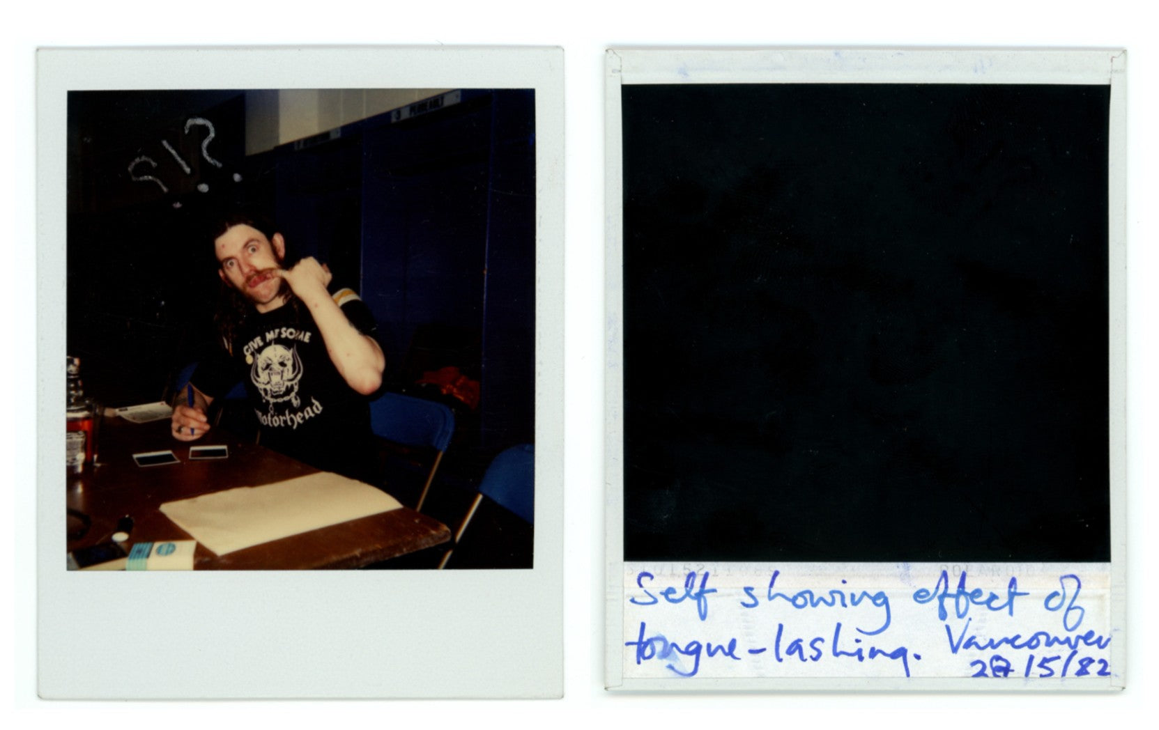 Lemmy Kilmister — Hand-Annotated Polaroid Photograph