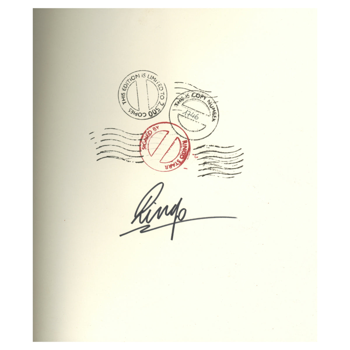 Genesis Publications Ringo Starr Signed Postcards From The Boys Collector’s Edition Book