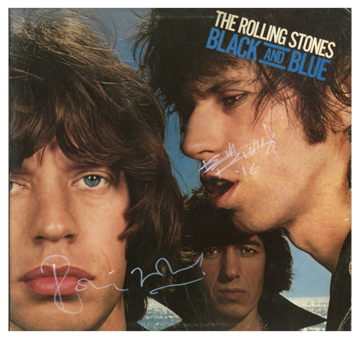 The Rolling Stones Signed "Black and Blue" 1976 Studio Album