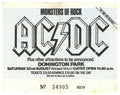 AC/DC Concert Ticket Stub 1981
