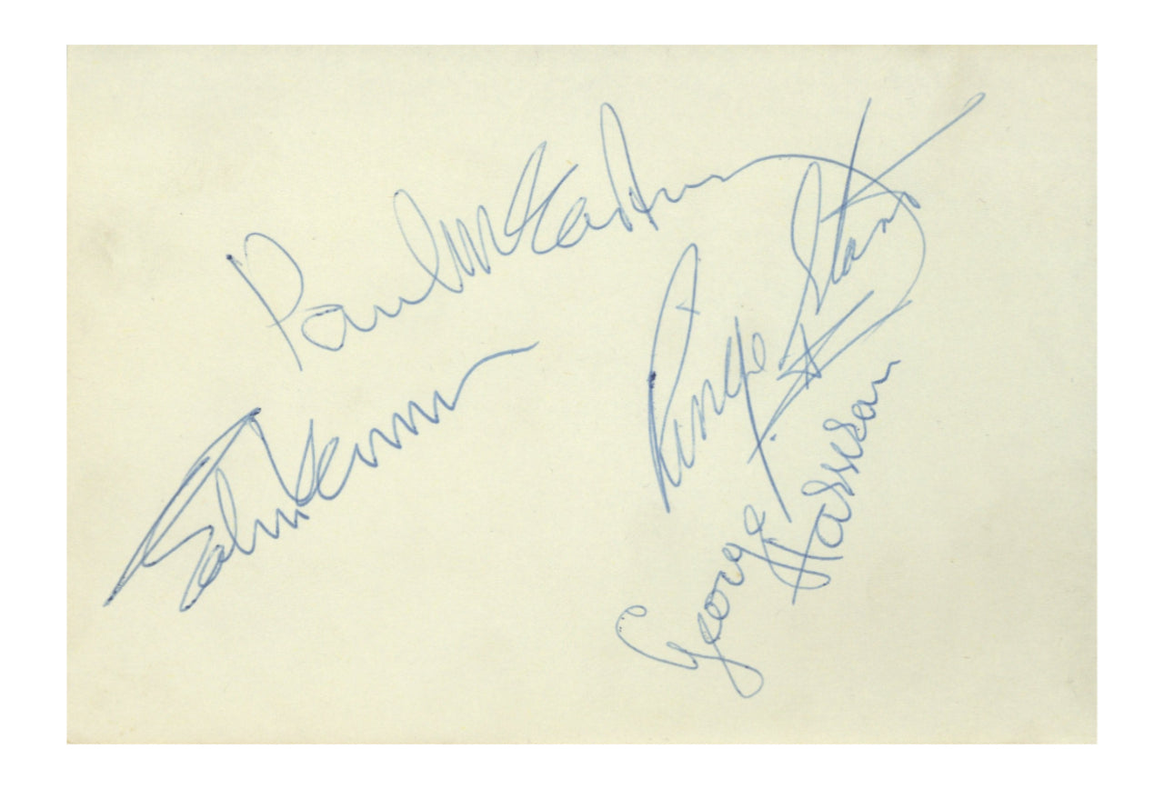 Paul McCartney and Ringo Starr autographs 1964