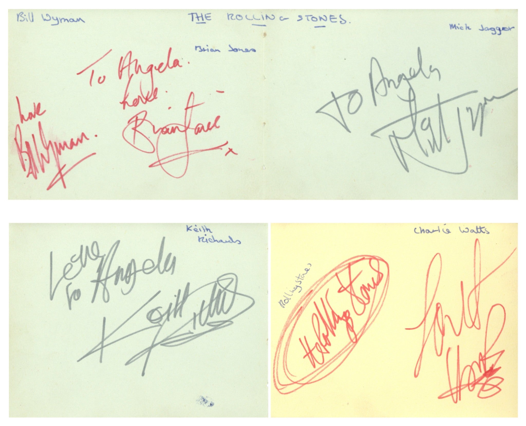 The Rolling Stones Autographs 1965