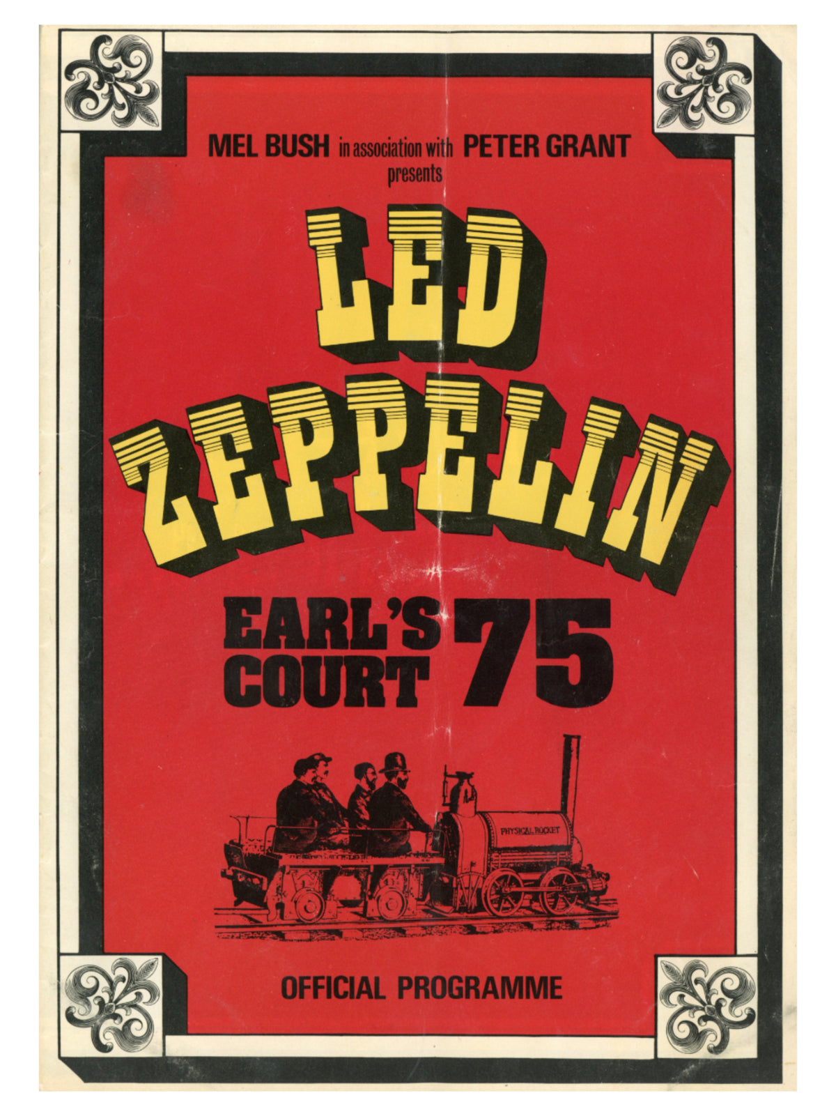 Led Zeppelin Earls Court Arena London 1975 Concert Programme and Ticket Stub