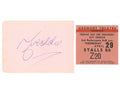 Freddie Garrity Autograph and Ticket Stub 1964