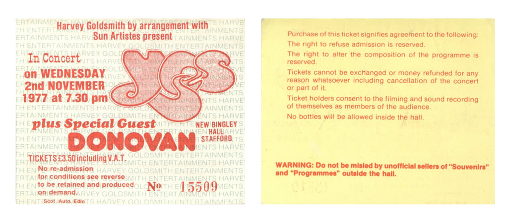 Yes, concert ticket stubs 1977