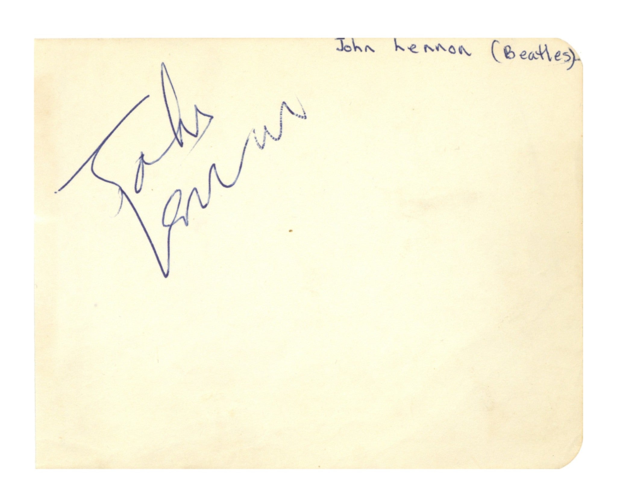 John Lennon Ipswich Autograph 1963