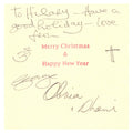 George Harrison Signed And Inscribed Christmas Card to Hilary Gerrard