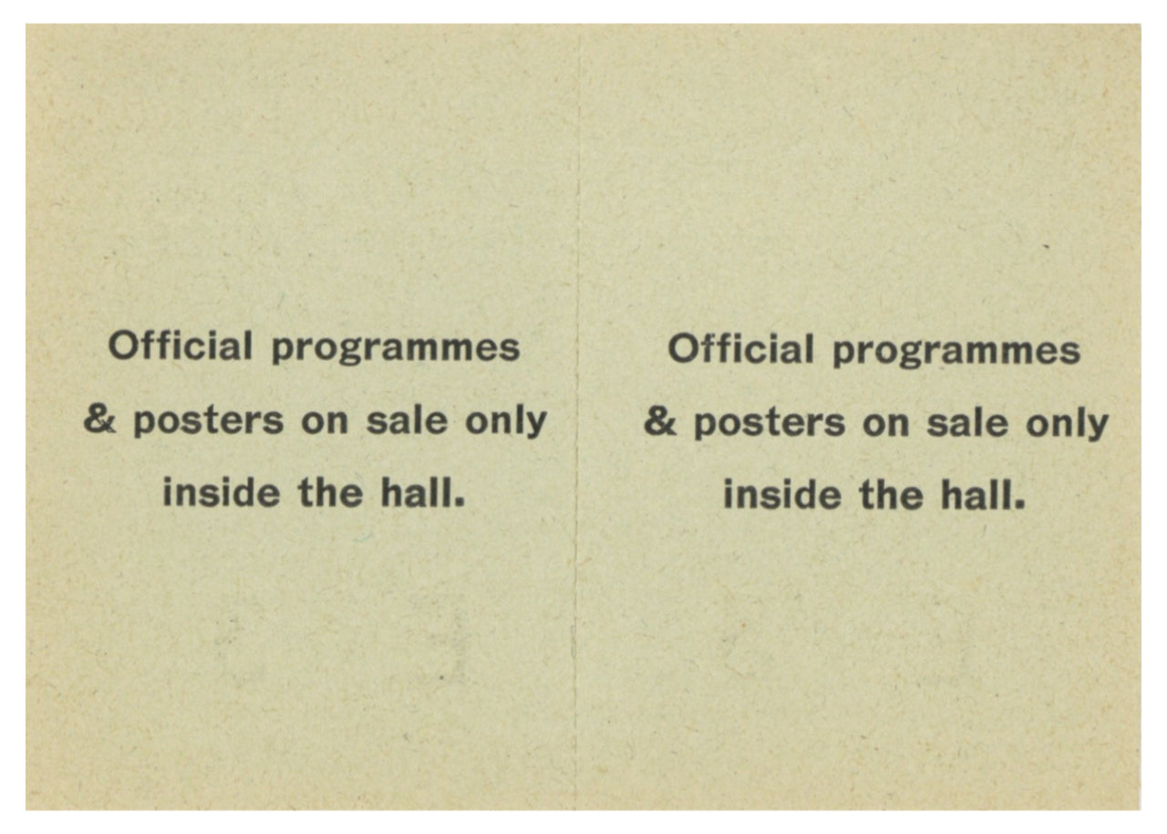Jethro Tull De Montfort Hall, Leicester Complete Ticket 1972