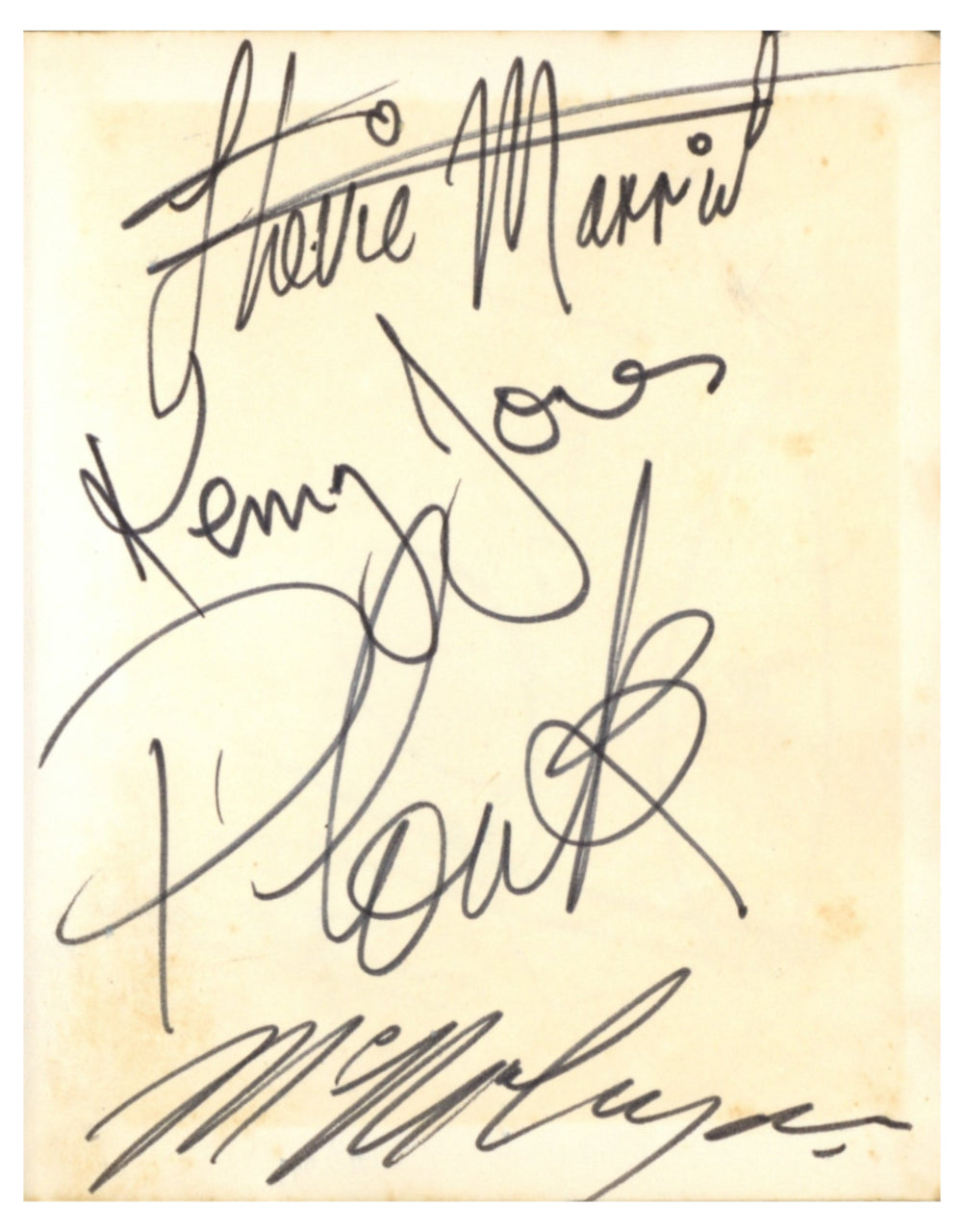 The Small Faces Autographs 1965