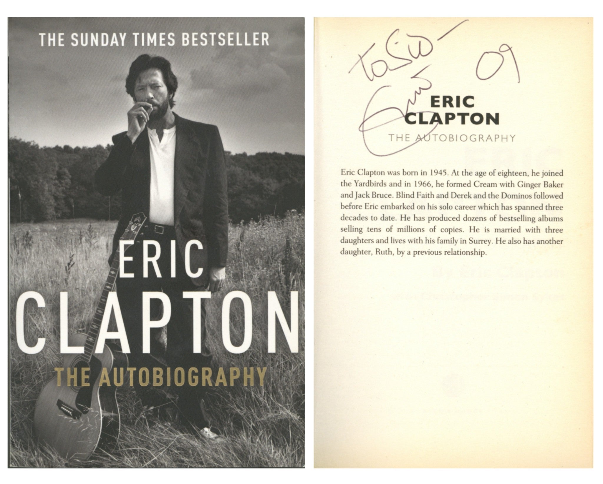 Eric Clapton Signed “The Autobiography” 2007