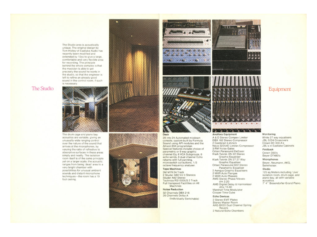 Strawberry Recoding Studios Promotional Brochure