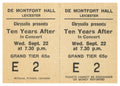 Ten Years After De Montfort Hall, Leicester Complete Ticket 1971