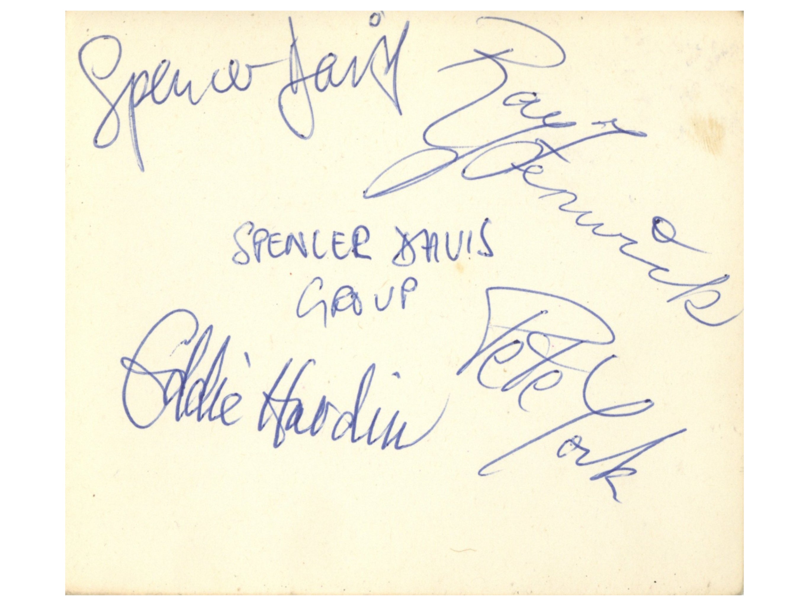 Spencer Davis Group Autographs