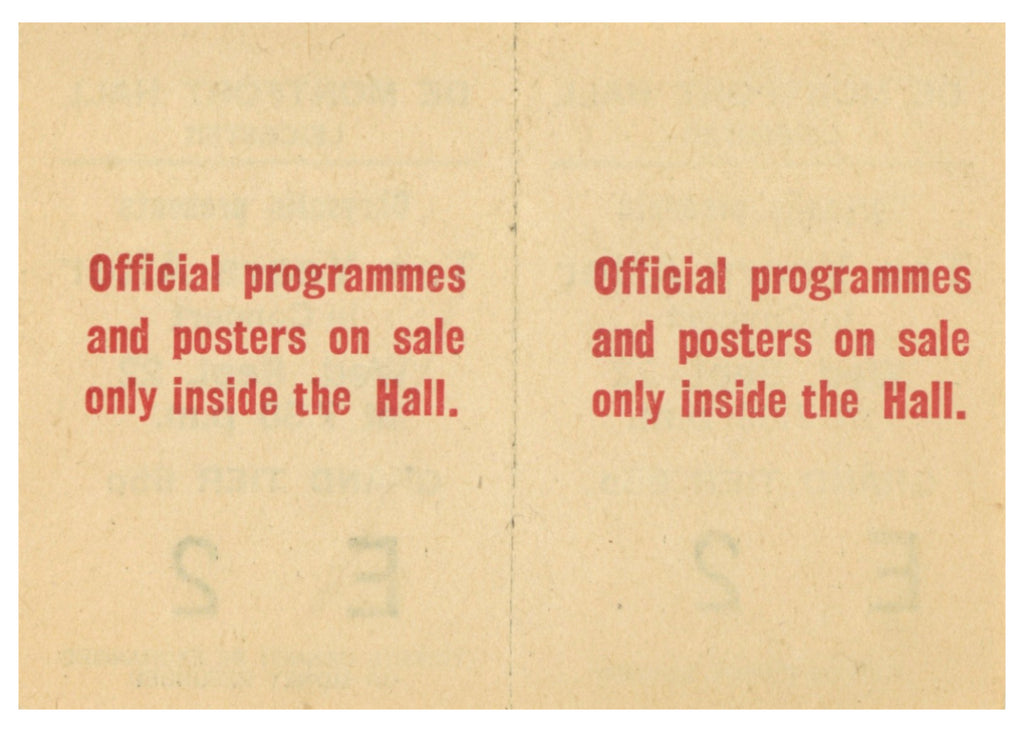 Ten Years After De Montfort Hall, Leicester Complete Ticket 1971