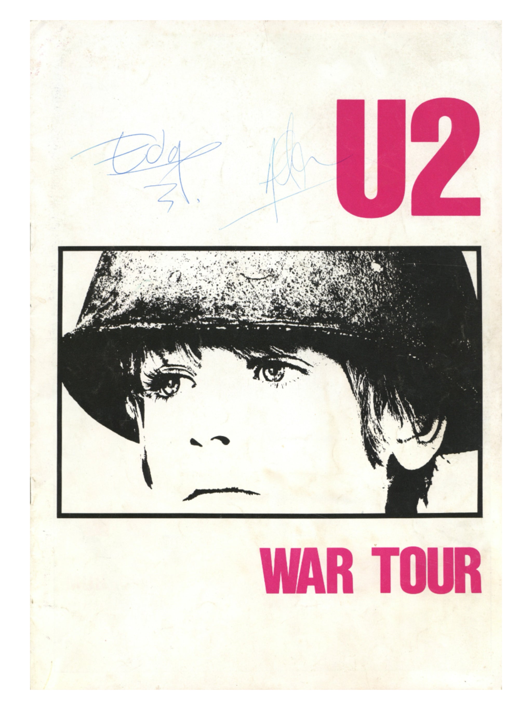 U2 Signed War Tour Programme and Snapshots 1983