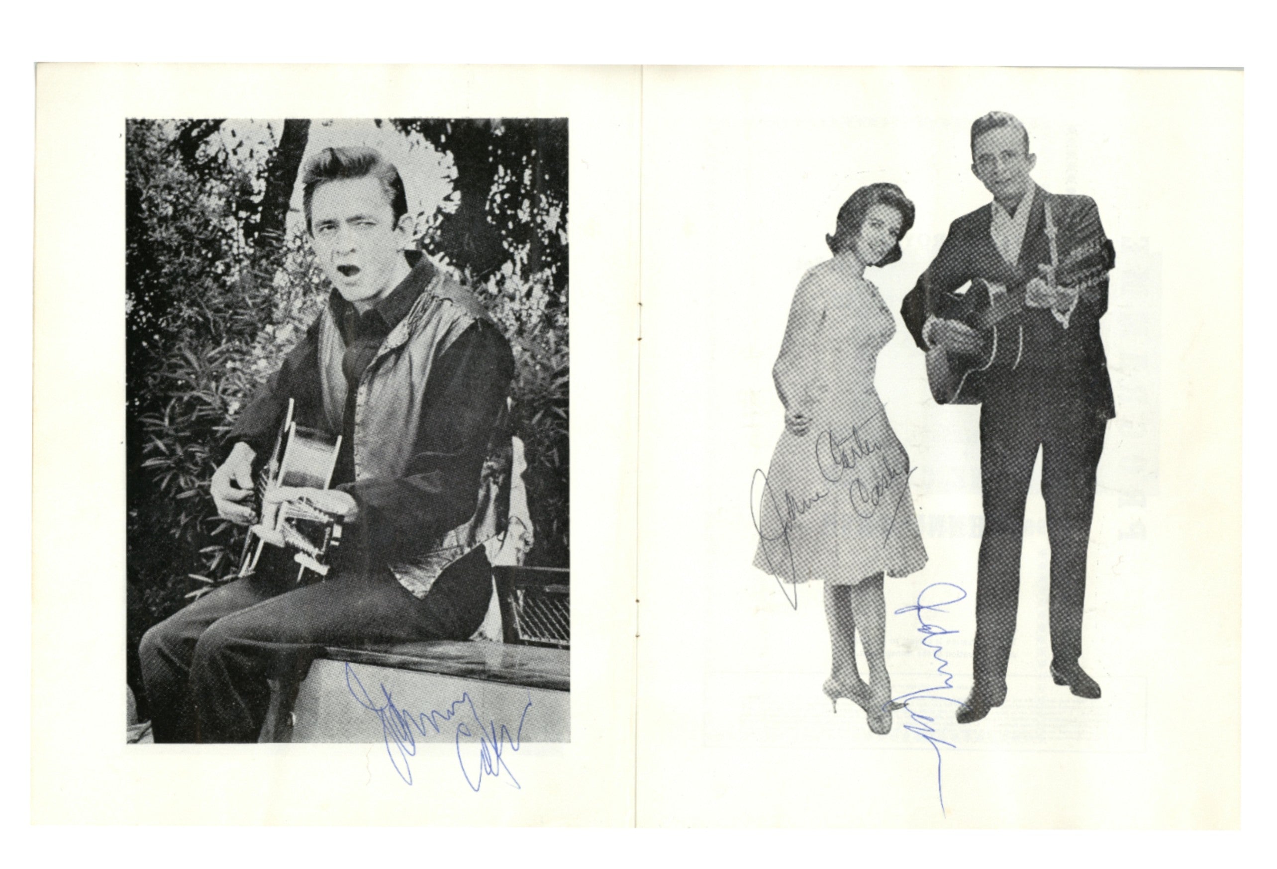 Johnny Cash Double signed 1968 Tour Programme
