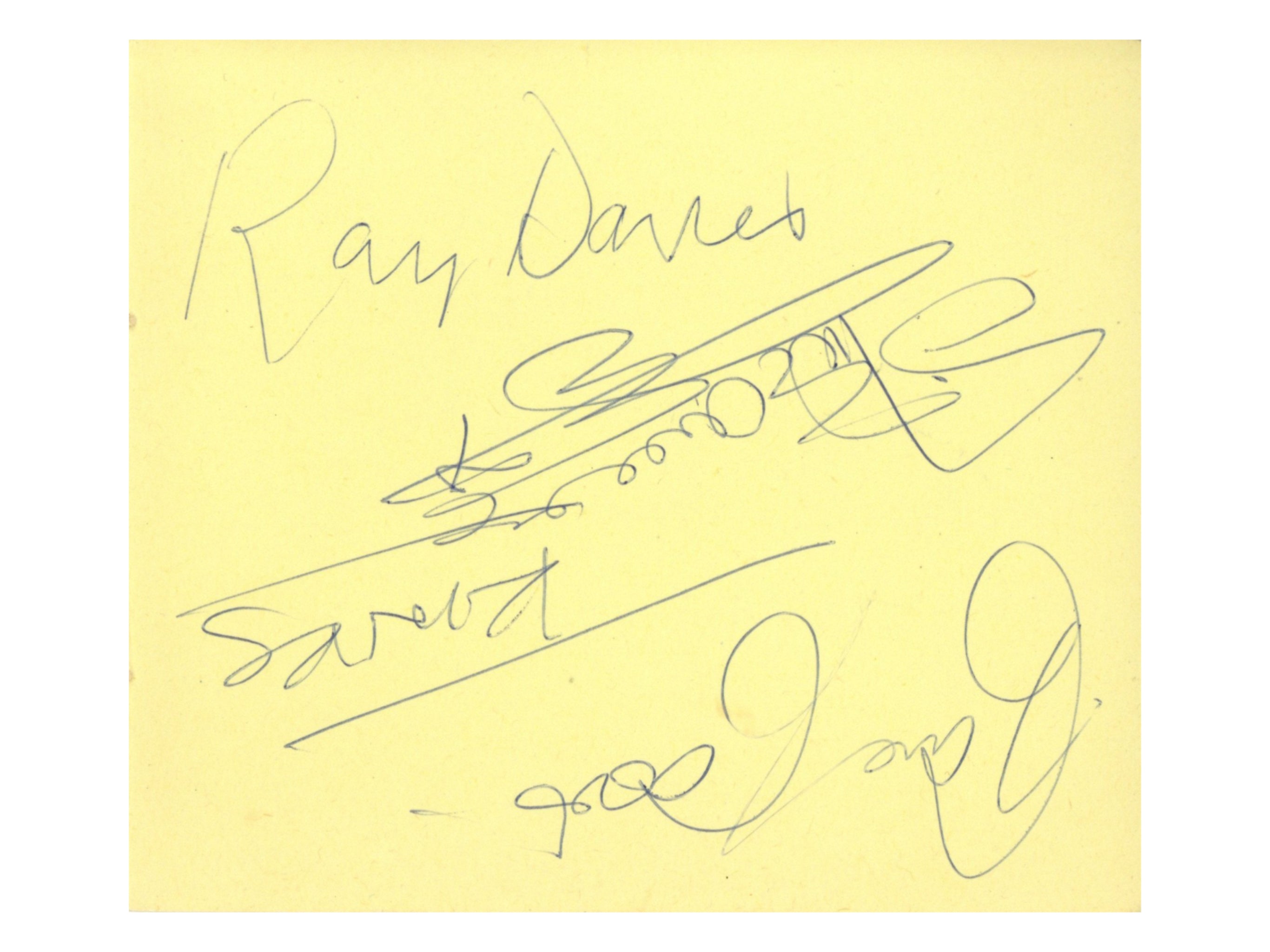 The Kinks autograph