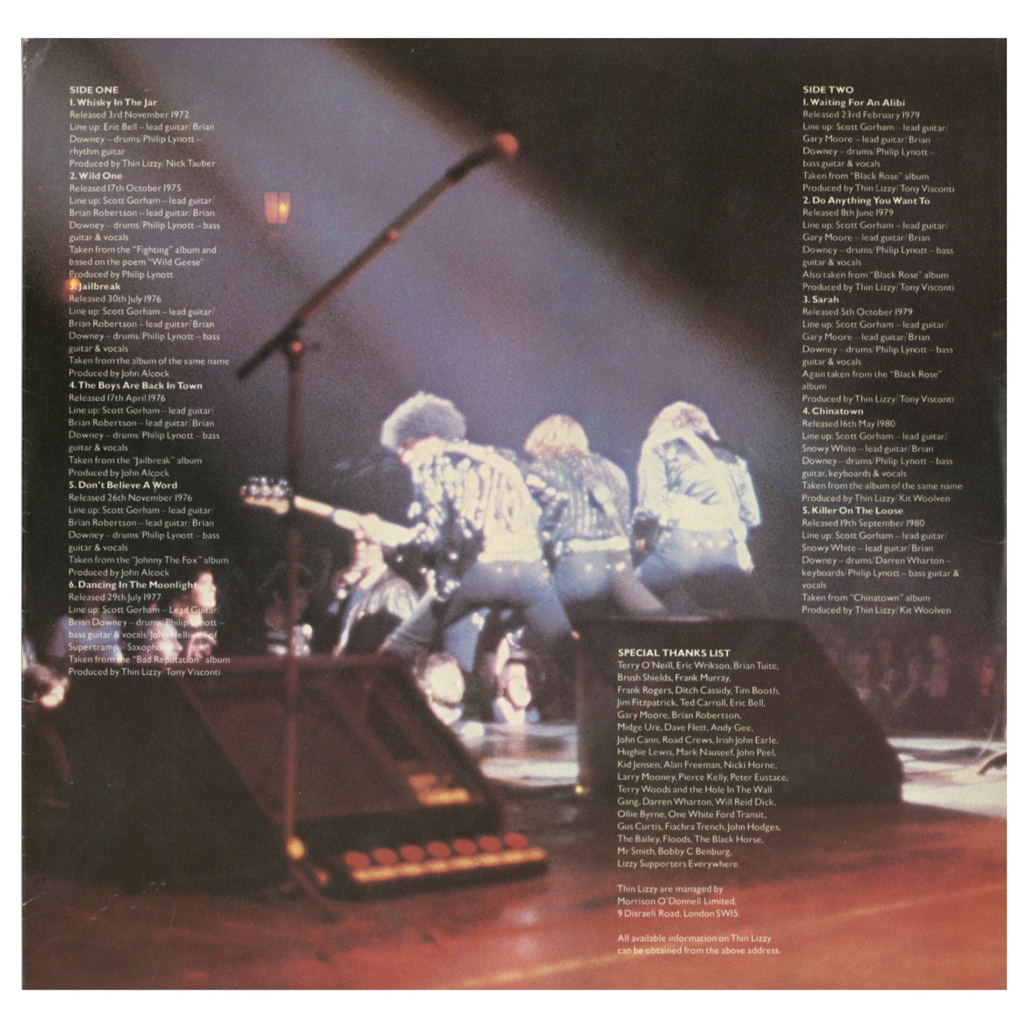 Thin Lizzy Signed "The Adventures of Thin Lizzy" Album, 1981