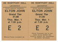 Elton John De Montfort Hall, Leicester Complete Ticket, 1973