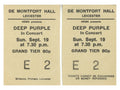 Deep Purple De Montfort Hall, Leicester Complete Ticket 1971