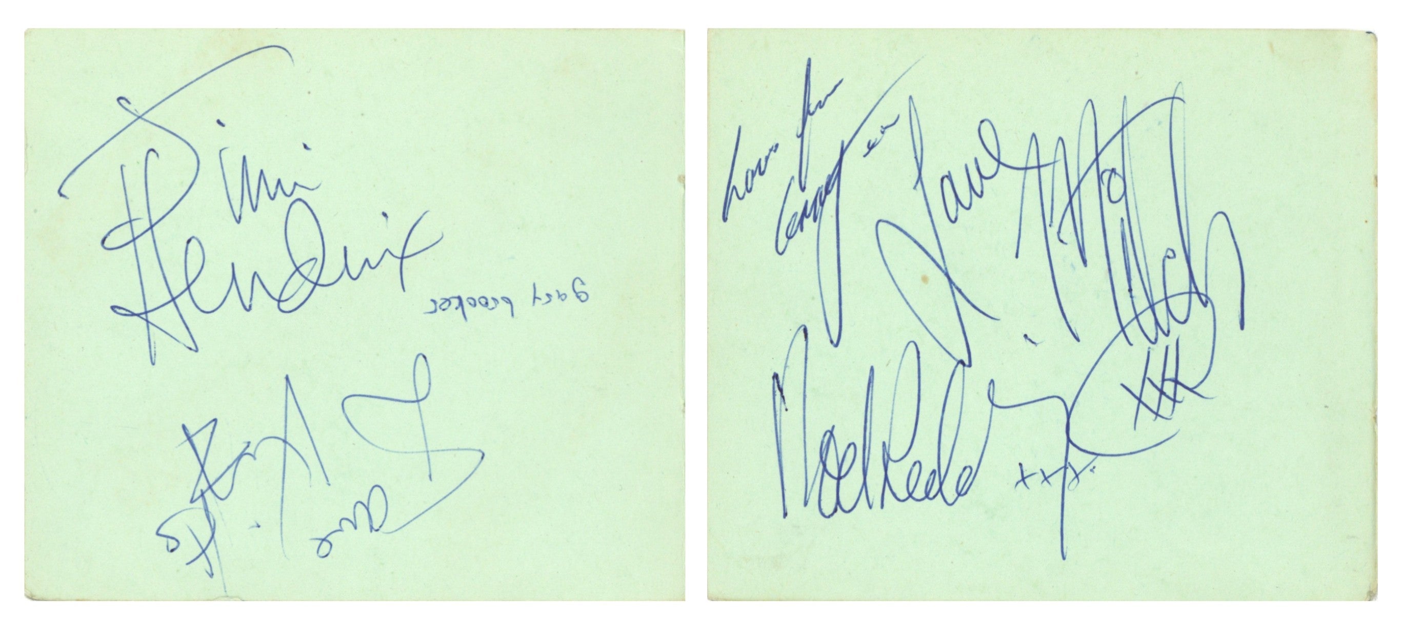 The Jimi Hendrix Experience Autographs