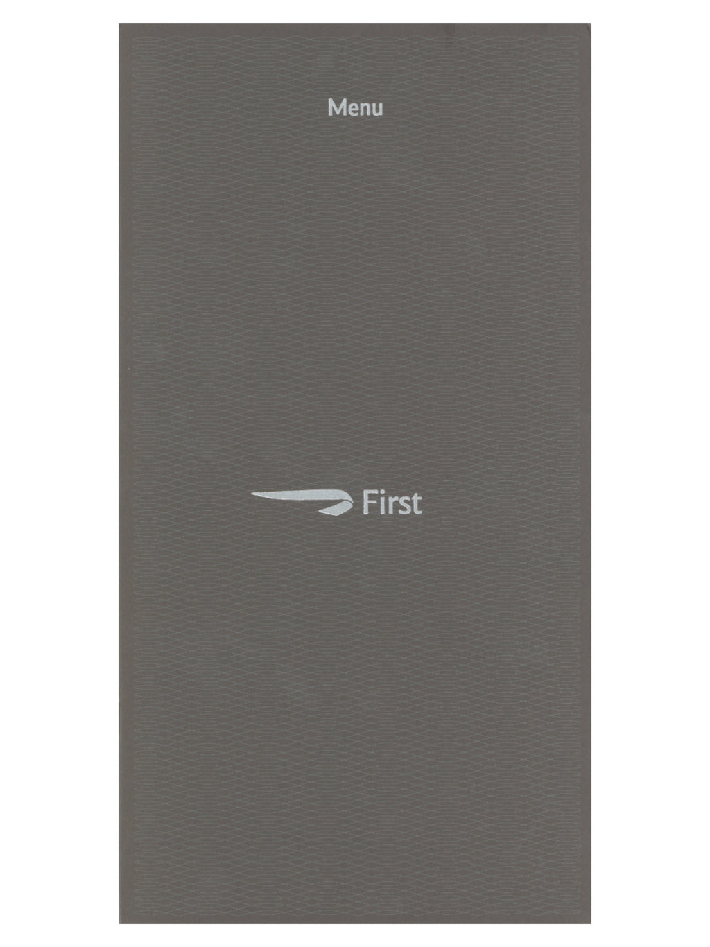 Ringo Starr signed British Airways First Class in-flight menu Booklet