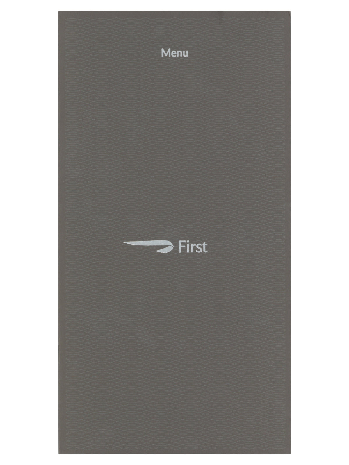Mick Jagger signed British Airways First Class in-flight menu Booklet