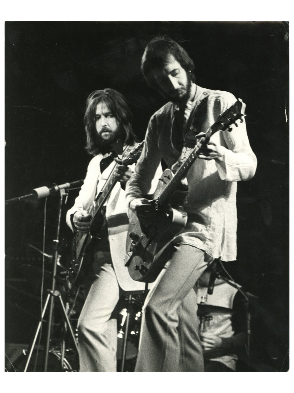 Eric Clapton and Pete Townshend Rainbow Theatre Photograph 1973