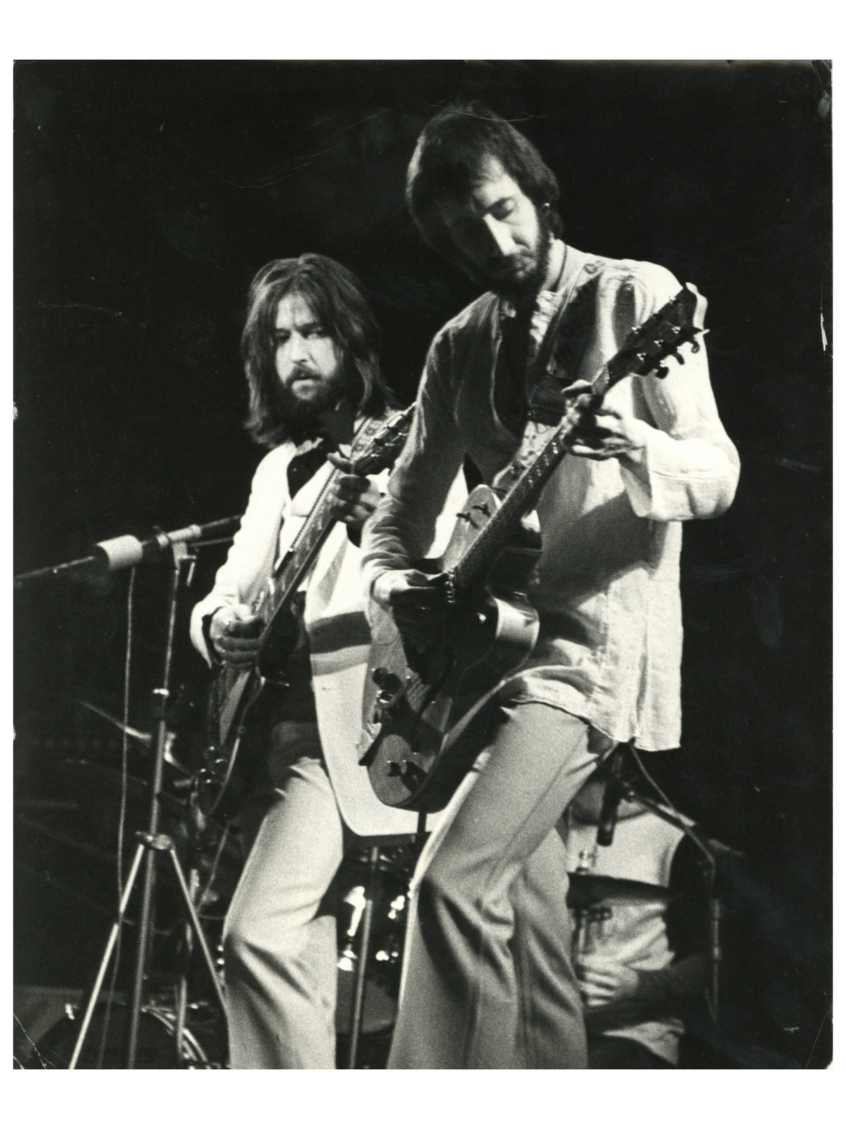 Eric Clapton and Pete Townshend Rainbow Theatre Photograph 1973