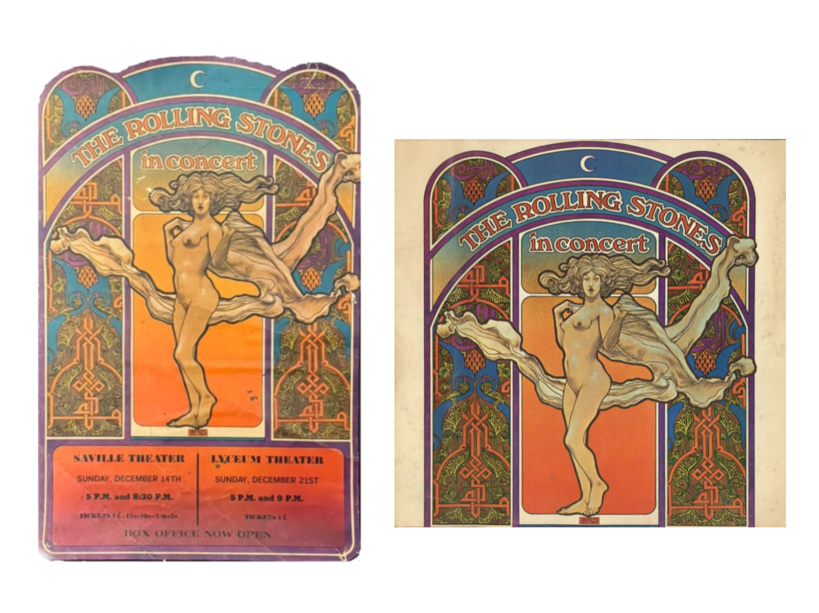 The Rolling Stones In Concert Saville & Lyceum Theatres Poster and 1969 American Tour Programme