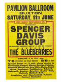 The Spencer Davis Group Pavilion Buxton Ballroom Concert Poster 1966