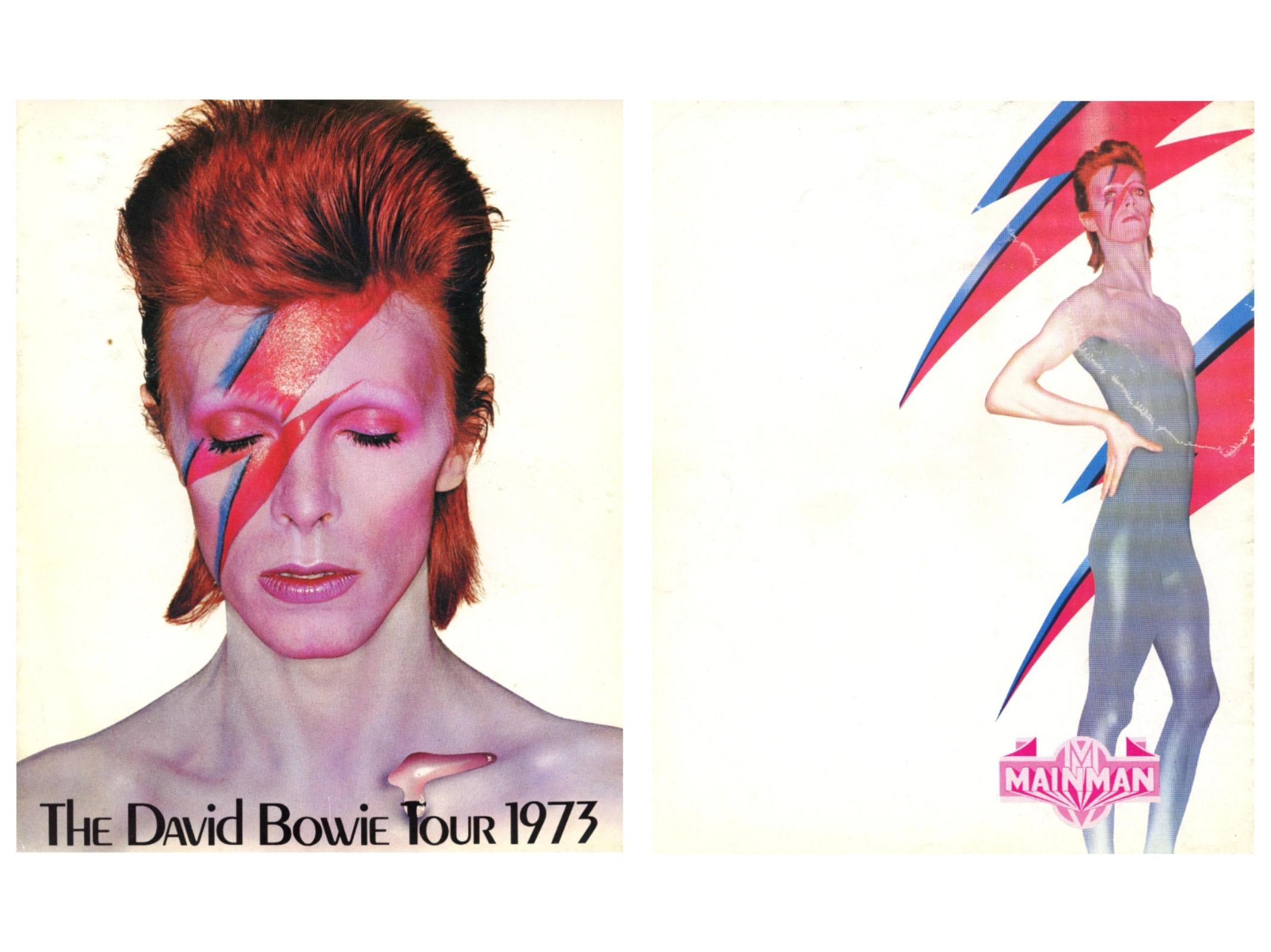 David Bowie Tour 1973 souvenir programme and ticket