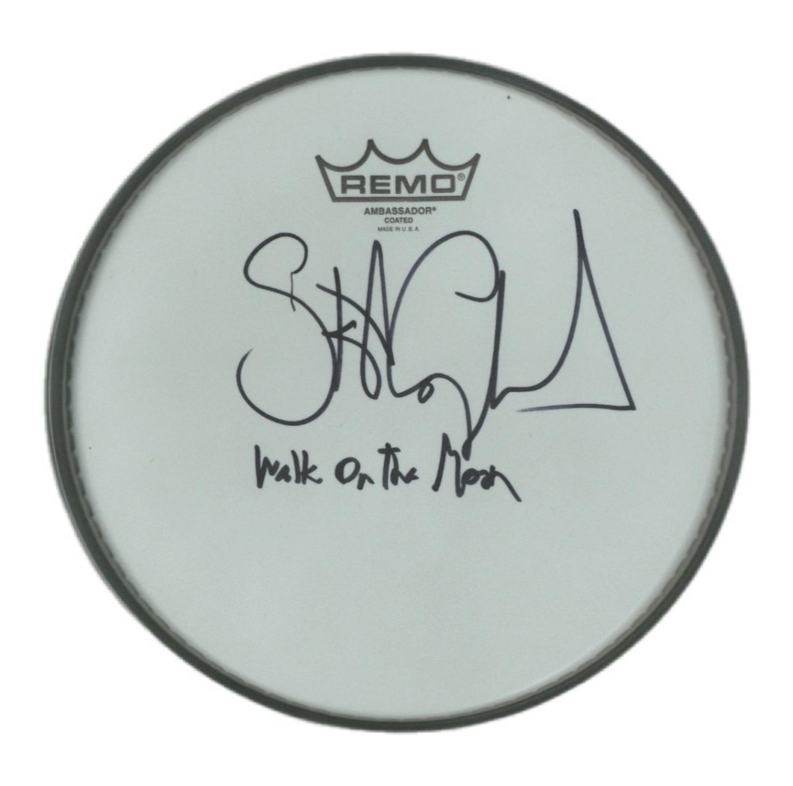Stewart Copeland signed drumskin