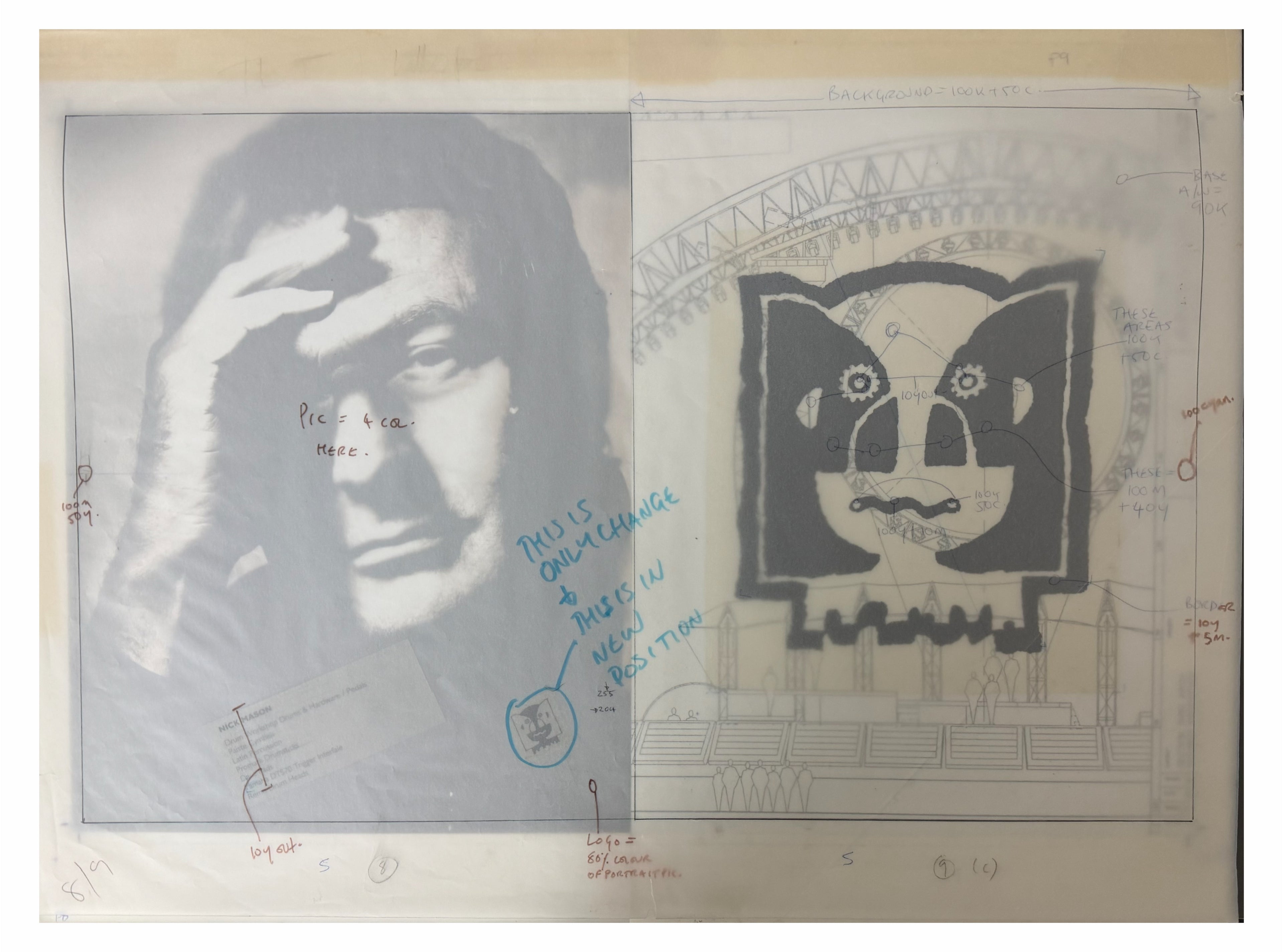 Pink Floyd The Division Bell Programme Proofs 1994
