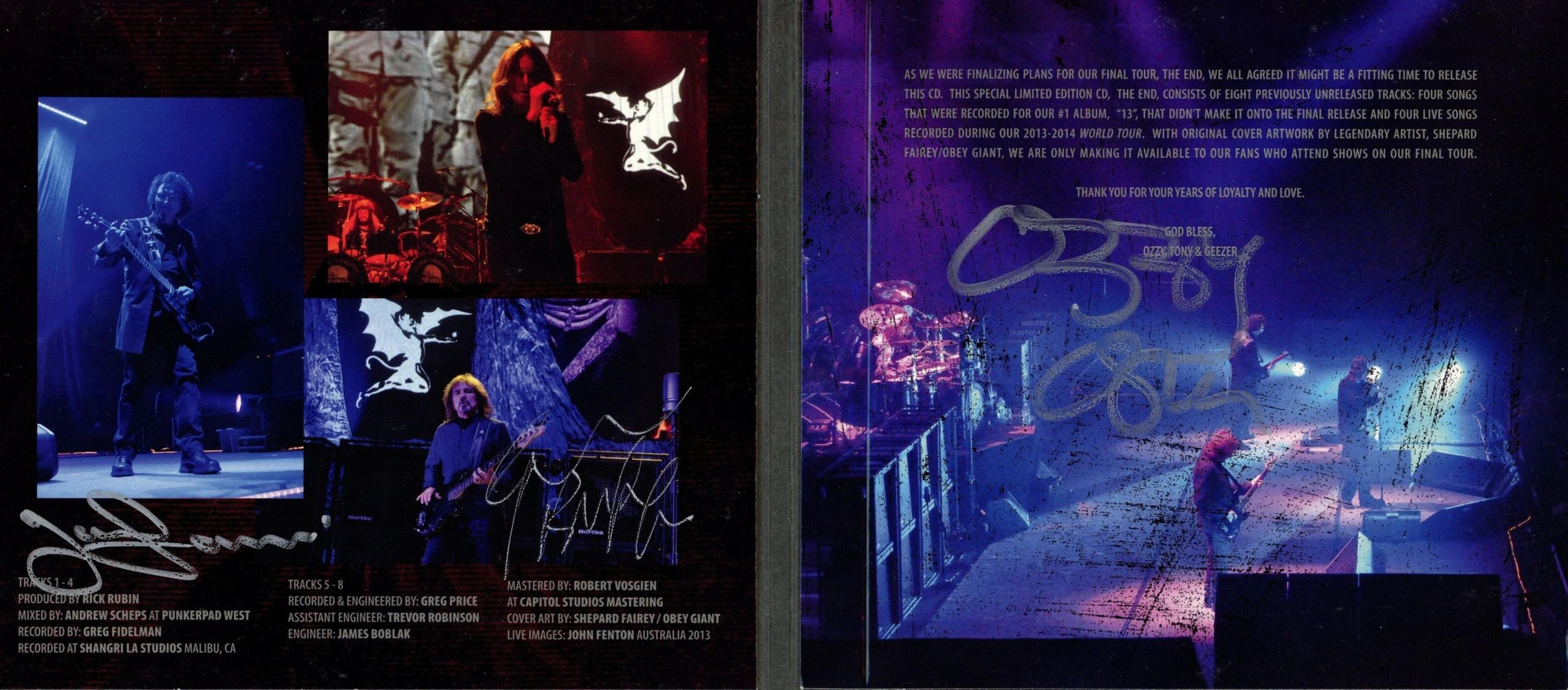 Black Sabbath ‘The End’ signed CD