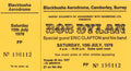 Bob Dylan Aerodrome Ticket 1978