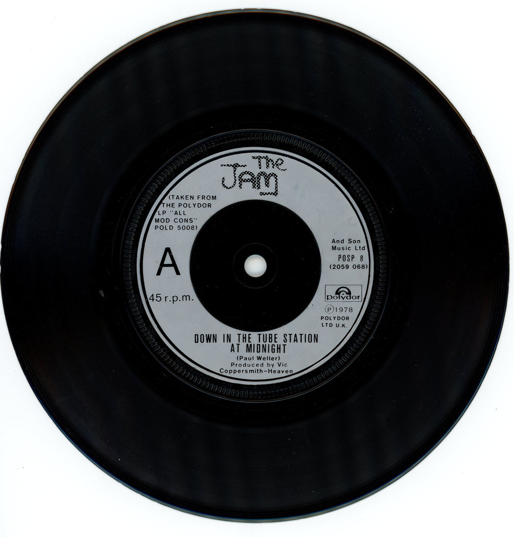 The Jam Signed "Down in the Tube Station at Midnight" 7” single 1978